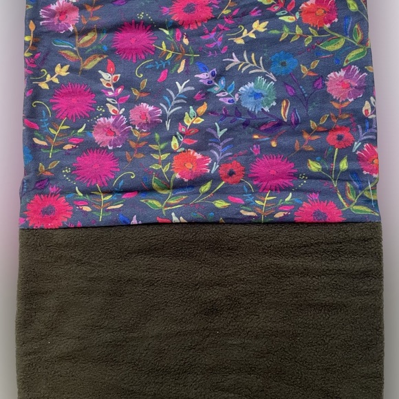 Natural Life Boho Bandeau Fleece Lined Headband Navy Wildflower Neck Gaiter NWT - Picture 5 of 5